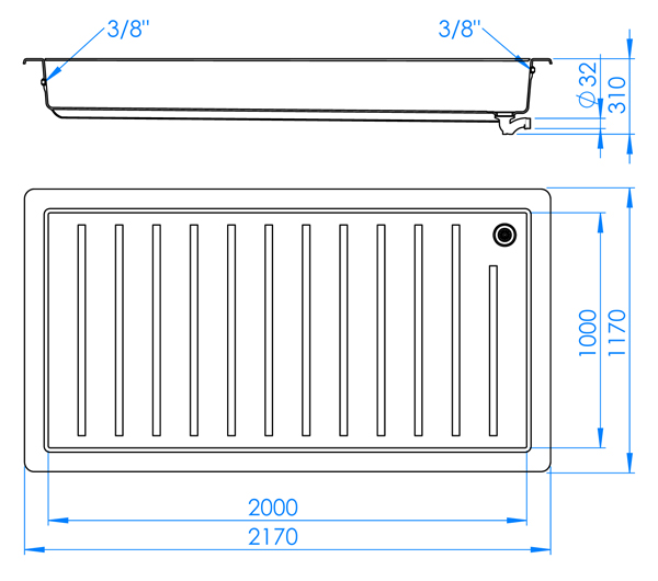 scheda tecnica vaschetta lava piedi