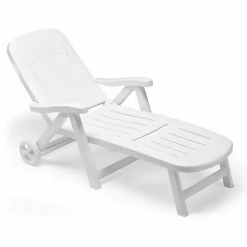 Lettino prendisole CALIFORNIA in resina by Scab : Colore BIANCO