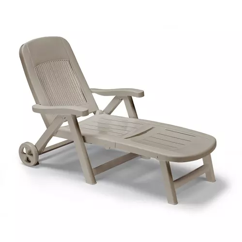 Lettino prendisole CALIFORNIA in resina by Scab : Colore TORTORA