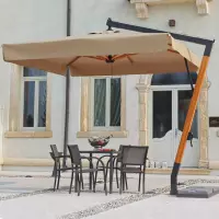 Ombrellone da giardino ERICE in allumino e legno, a braccio laterale, girevole