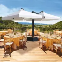 Ombrellone da giardino in alluminio AUGUSTA con doppia apertura, varie misure