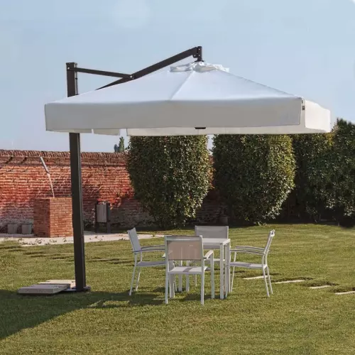 Ombrellone da giardino in alluminio TAORMINA a braccio laterale verticale