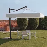 Ombrellone da giardino in alluminio TAORMINA a braccio laterale verticale