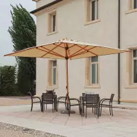 Ombrellone da giadino MODICA, in legno a chiusura telescopica