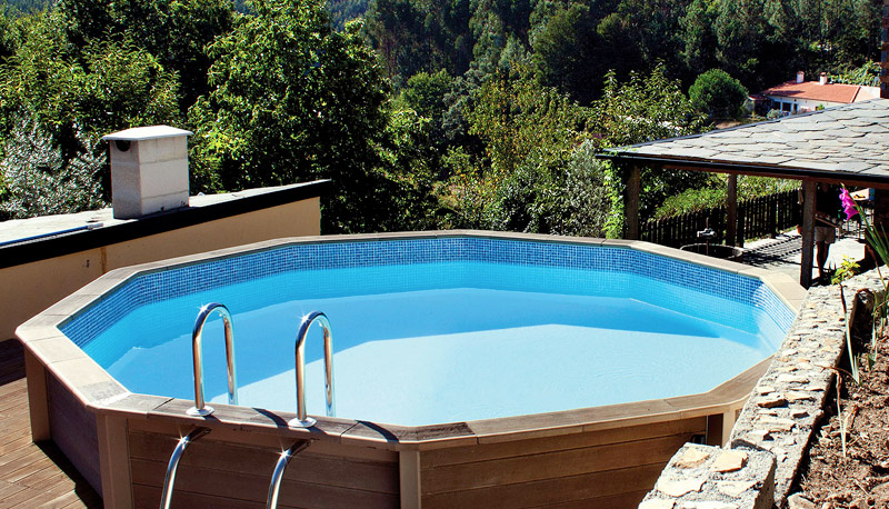 Piscina fuori terra decagonale Naturalis Ø 4,93 x h 1,40 m Piscina fuori terra decagonale Naturalis Ø 4,93 x h 1,40 m