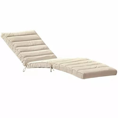 Materassino per lettino prendisole, 200x64 cm : ECRU con bordino ecru