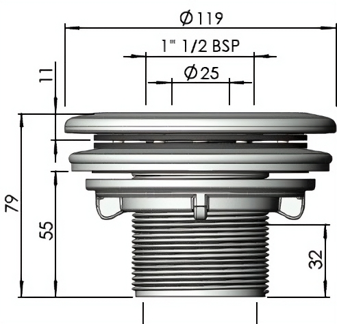 Bocchetta di immissioneAstralpool - dimensioni