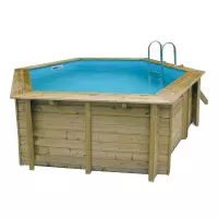 Piscina in legno esagonale NorthWood 410 - Ø 4,10 x h.1,20 m