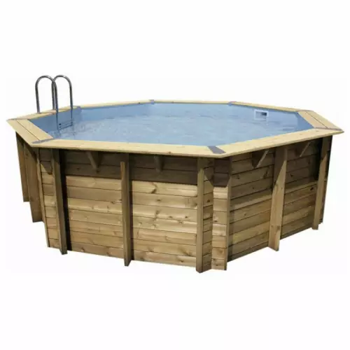 Piscina in legno ottagonale NorthWood 430 - Ø 4,30 h.1,20 m - Liner GREY