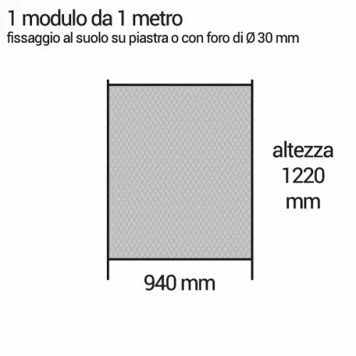 Recinzione BEETHOVEN RIGIDA  h 1,22 x 0,94 m