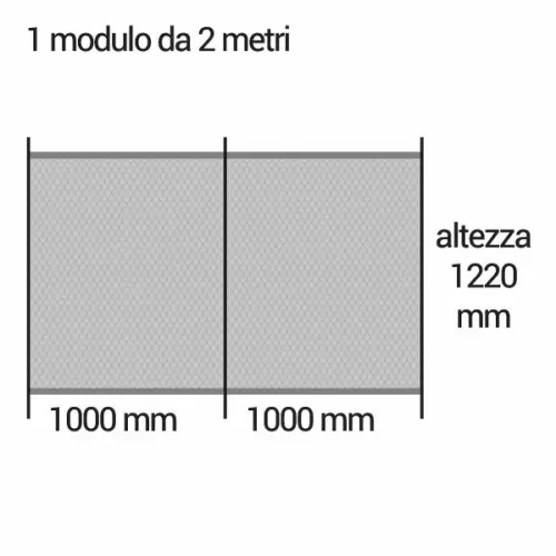Recinzione BEETHOVEN MORBIDA h 1.22 x 2 m - Colori PREMIUM