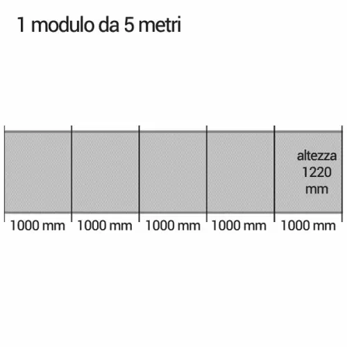 Recinzione BEETHOVEN MORBIDA h 1.22 x 5 m - Colori PREMIUM