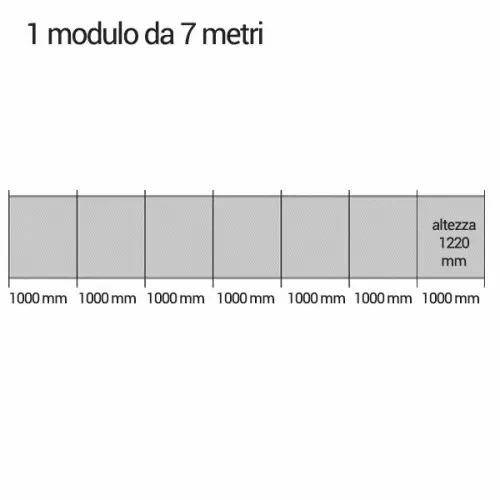 Recinzione BEETHOVEN MORBIDA h 1.22 x 7 m - Colori PREMIUM