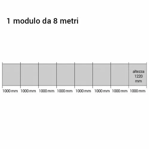 Recinzione BEETHOVEN MORBIDA h 1.22 x 8 m - Colori PREMIUM