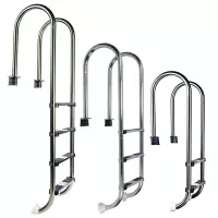 Scaletta per piscina interrata MURO in acciaio Inox 304