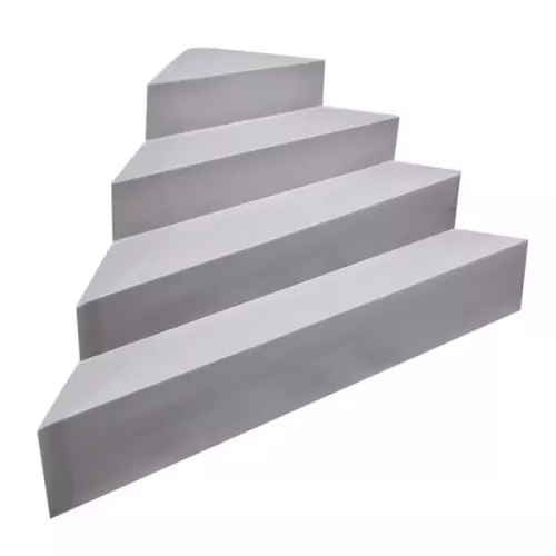 Scala interna ad angolo per piscina, h 1,20 m con 4 scalini per posa su liner