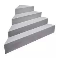 Scala interna ad angolo per piscina, h 1,20 m con 4 scalini per posa su liner