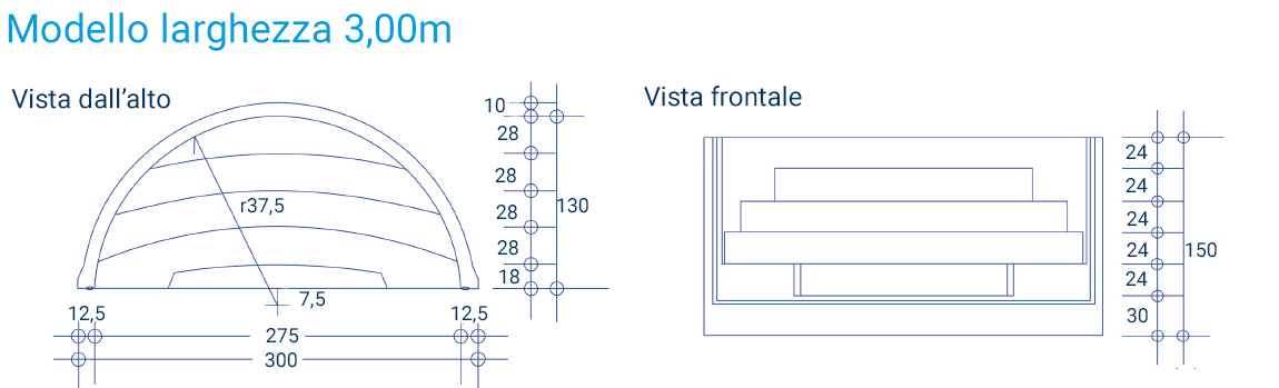 Scala romana classica per piscina