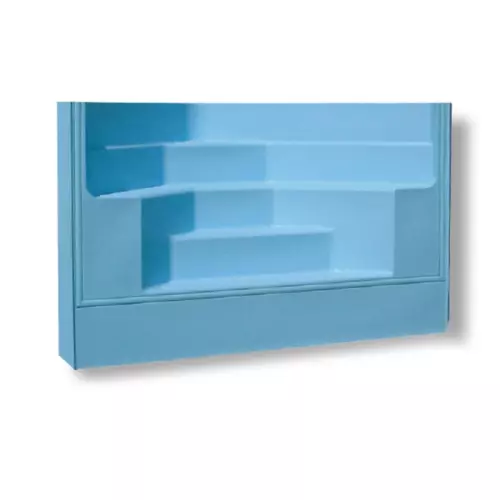 Scala interna ad angolo per piscina ANGLE, h 1,50 m con 4 scalini per posa su liner