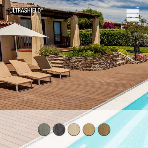 Listone in legno composito ULTRASHIELD Deco 2,3x13,8x220 cm per pavimentazione - Vendita al m²