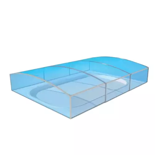 Copertura telescopica per piscina SAN FRANCISCO flat