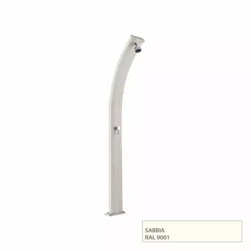 Doccia da giardino SPRING CURVA, in alluminio  : Colore SABBIA