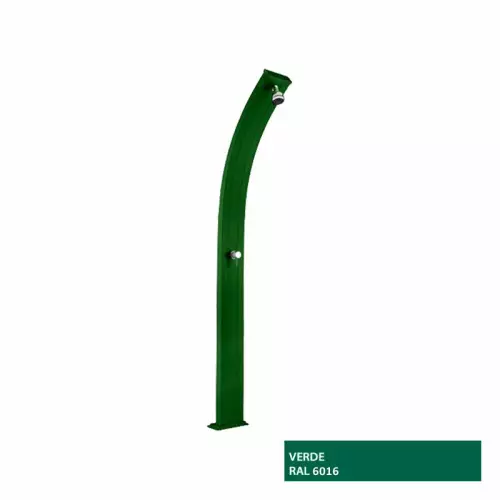 Doccia da giardino SPRING CURVA, in alluminio  : Colore VERDE