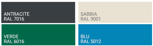 Colori docce alluminio by Arkema Colori docce alluminio by Arkema