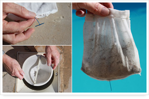 Assorbente galleggiante per cestello skimmer