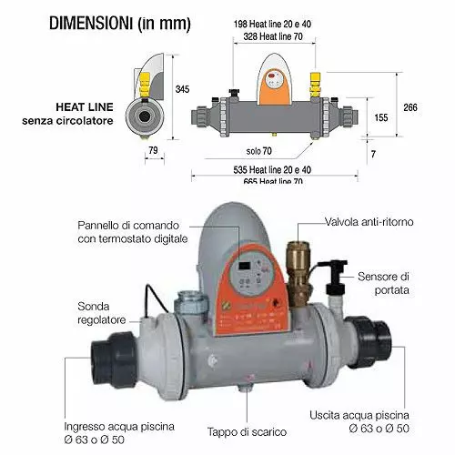 Scambiatore di calore HEATH LINE senza circolatore by Zodiac