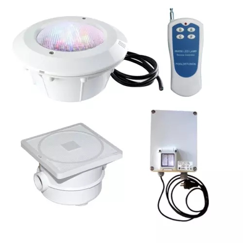 Kit 2 Proiettori LED RGB Ø 290 mm per illuminazione piscina