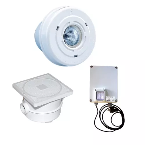 Kit Mini Proiettore LED BIANCO per illuminazione piscina in cemento e liner