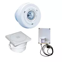 Kit Mini Proiettore LED BIANCO per illuminazione piscina in cemento e liner