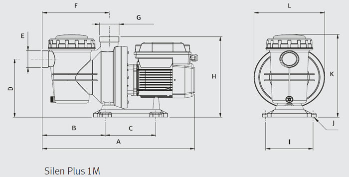 Pompa Piscina a velocit&Atilde;&nbsp; variabile Espa per filtrazione SILEN PLUS 1M - 1 HP Raccordi 5 cm