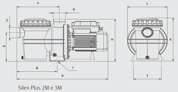 Pompa Piscina a velocit&Atilde;&nbsp; variabile Espa per filtrazione SILEN PLUS 1M - 1 HP Raccordi 5 cm