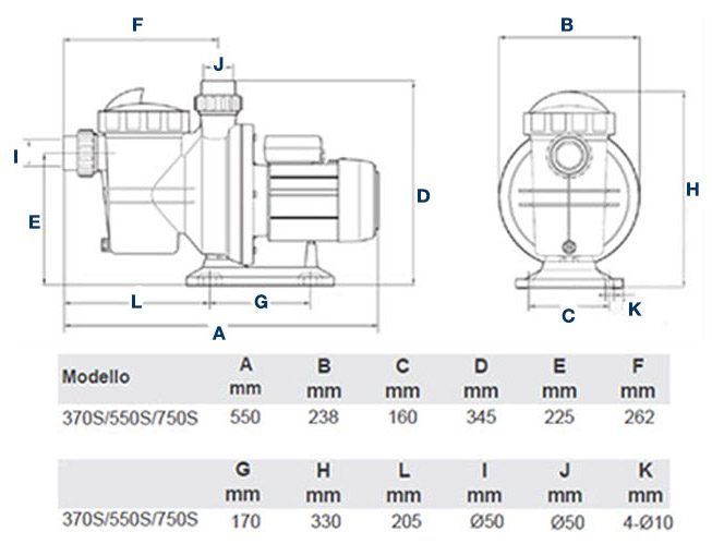 Pompa Piscina per filtrazione ENGLAND Raccordi &Atilde;&tilde; 5 cm