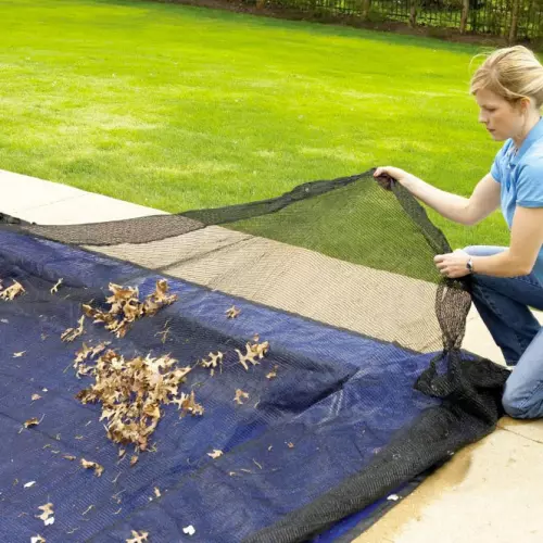 Rete raccogli foglie Polartex® NET 96 per coperture invernali piscina al m²