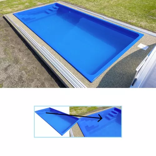 Piscina interrata in vetroresina FENIX 6,0 x 3,0 h. 1,2 m - SOLO VASCA