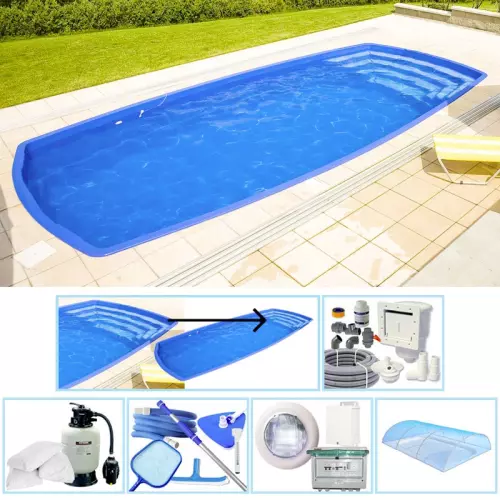 Piscina interrata in vetroresina ORION 7,50 x 3,50 - h.1,50 - PRO