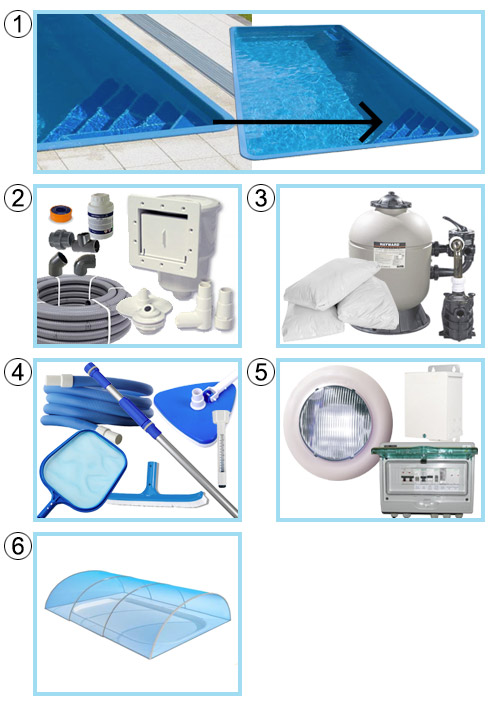 Piscina interrata in vetroresina Calypso Piscina interrata in vetroresina Calypso