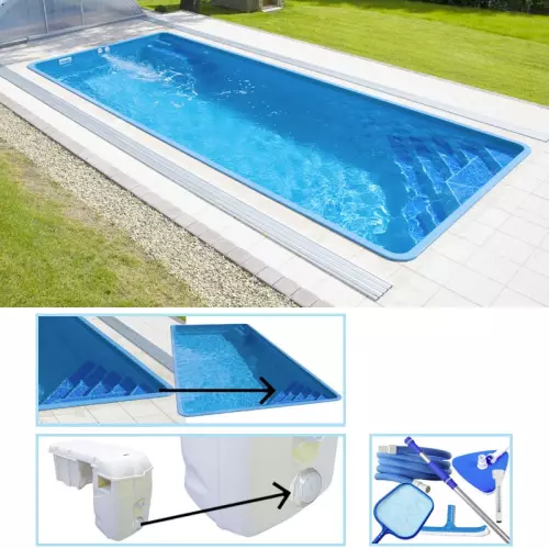 Piscina interrata in vetroresina GEMINI 8,20 x 3,50 - h.1,50 - EASY