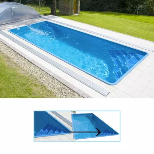 Piscina interrata in vetroresina GEMINI 8,20 x 3,50 - h.1,50 - SOLO VASCA