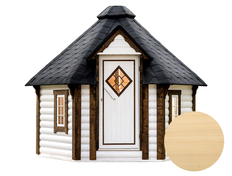 Sauna finlandese tradizionale da esterno loki 5-7 posti