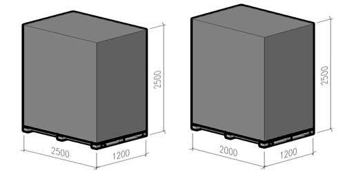 misure pallet sauna odino