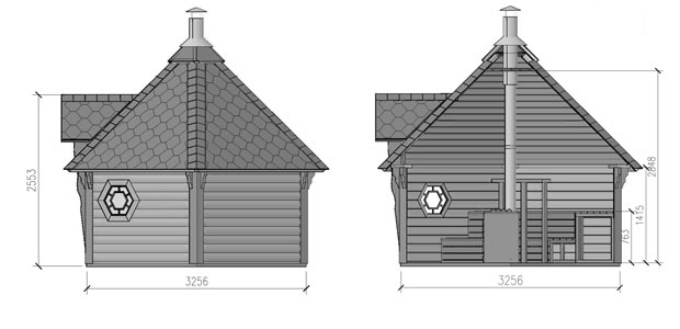 dimensione sauna odino