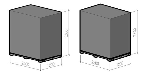 misure pallet sauna odino