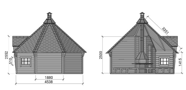 dimensione sauna olaf