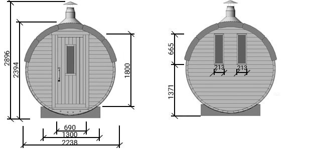 sauna plutone senza terrazza
