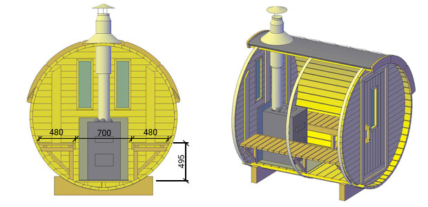misure sauna plutone