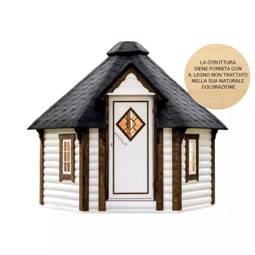 Struttura per sauna finlandese tradizionale da esterno LOKI 5-7 posti